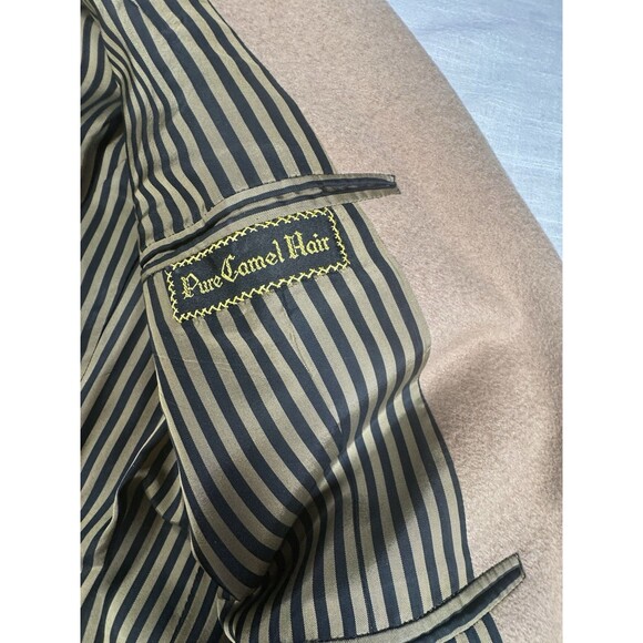 Vtg Old Money Tan Camel Hair Blazer Oxford Clothes Harry Holland Sz 42 Onwentzia - Picture 4 of 16
